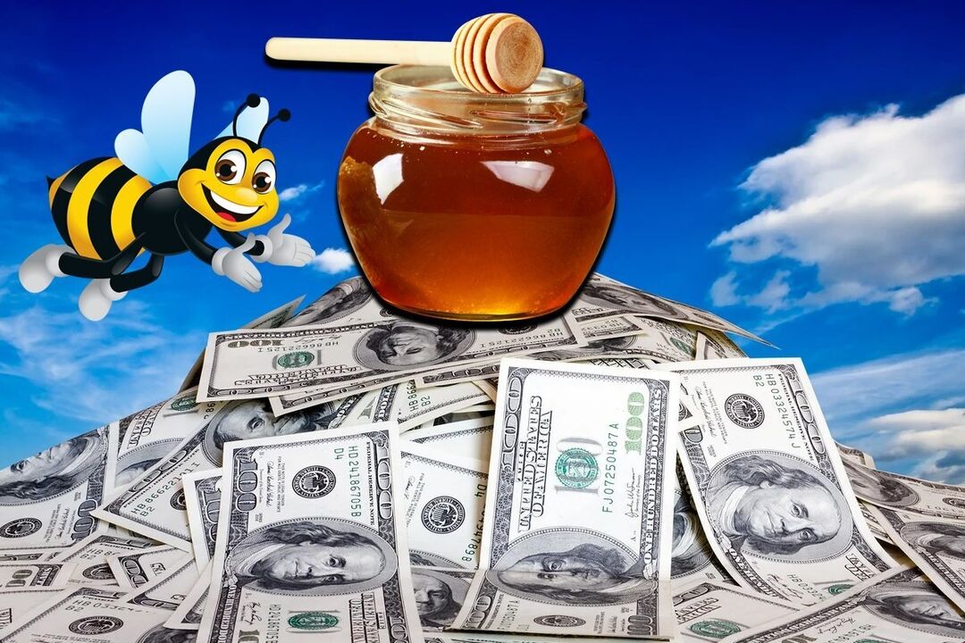 Brillo de miel para atraer dinero. 