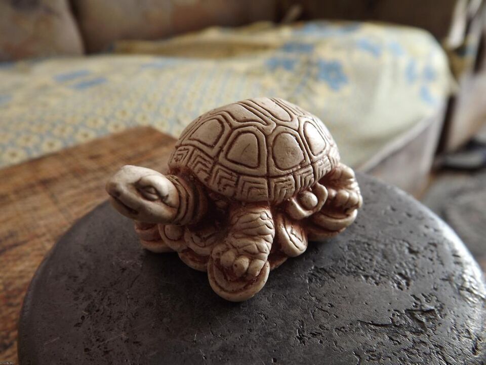 Figura de tortuga como amuleto de la suerte